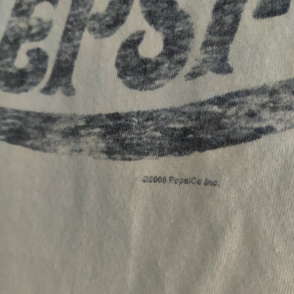 Vintage Fifth Sun Pepsi Co. T-Shirt Mens Large Short Sleeve Y2K White / Navy - Picture 5 of 8